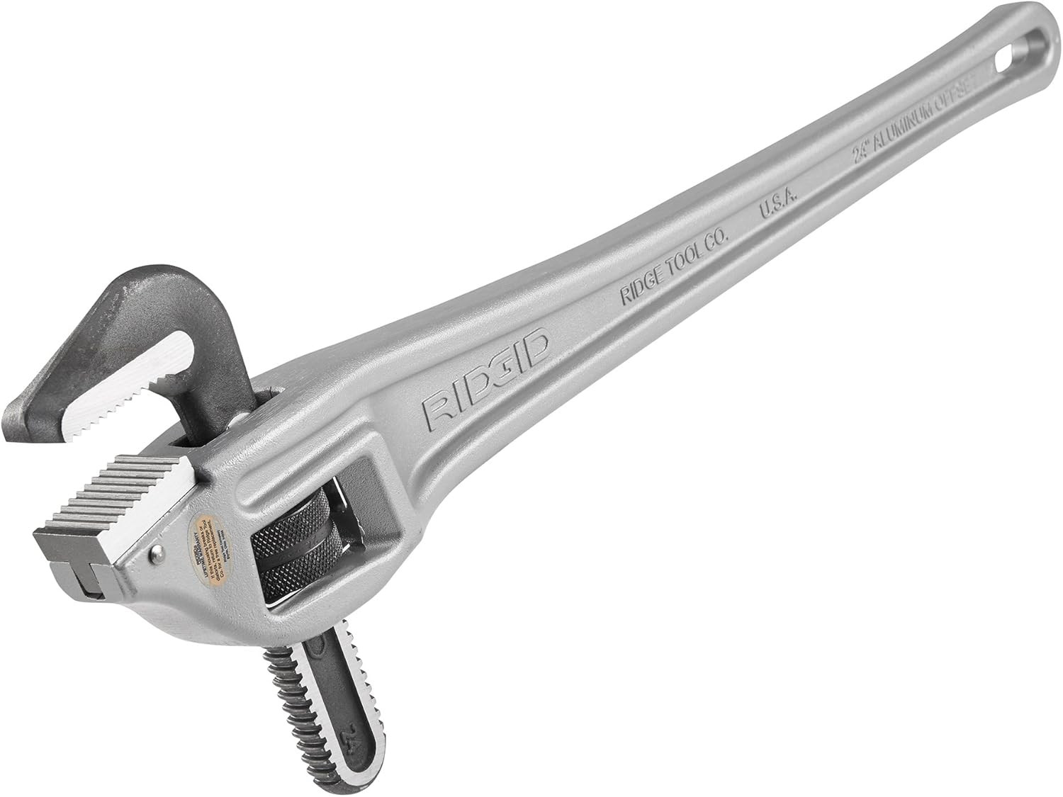 Heavy-Duty 24" & 18" Aluminum Offset Pipe Wrenches - Plumbing Tools Set