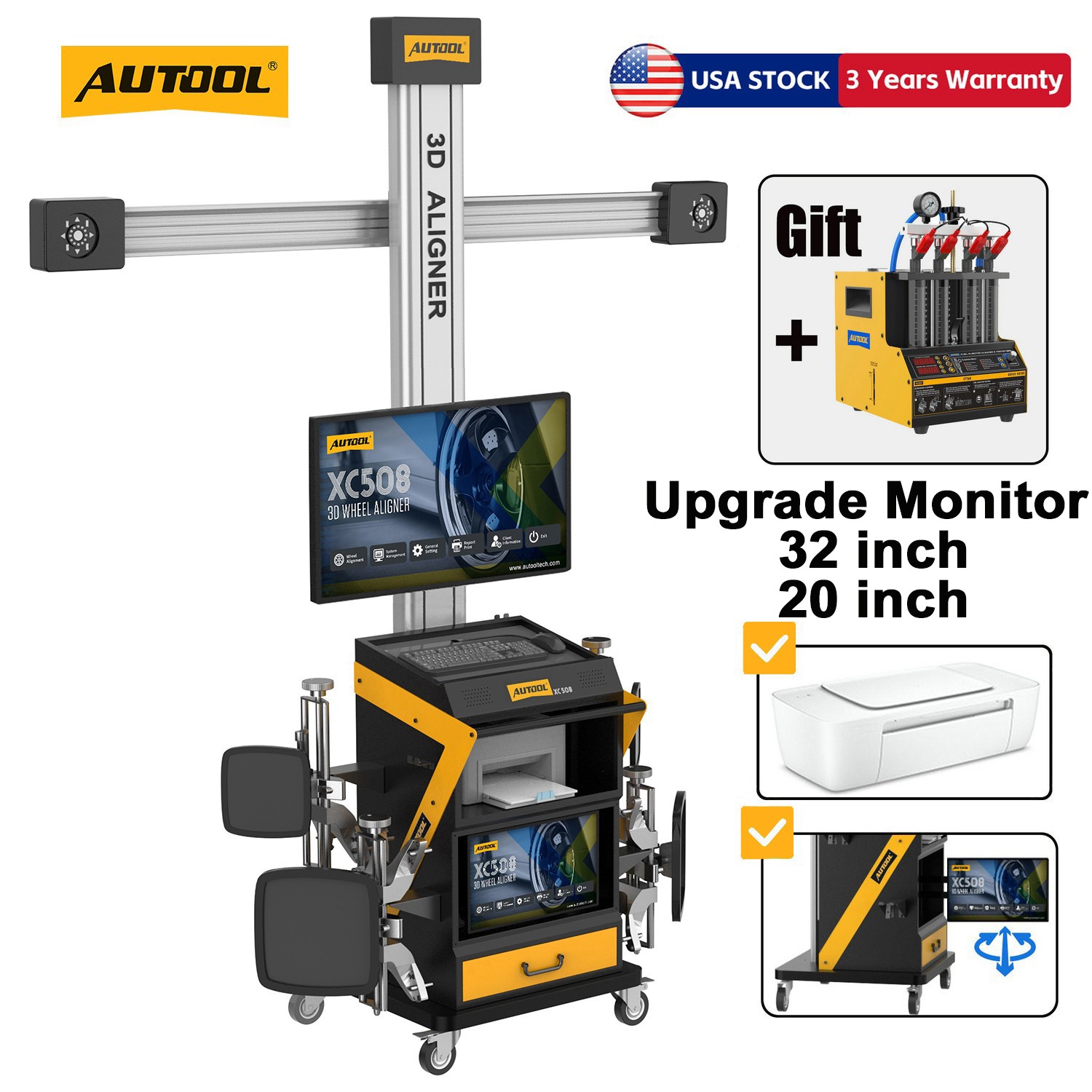 3D Wheel Alignment Machine Fully Automatic Wheel Aligner On Post & Scissor Lift