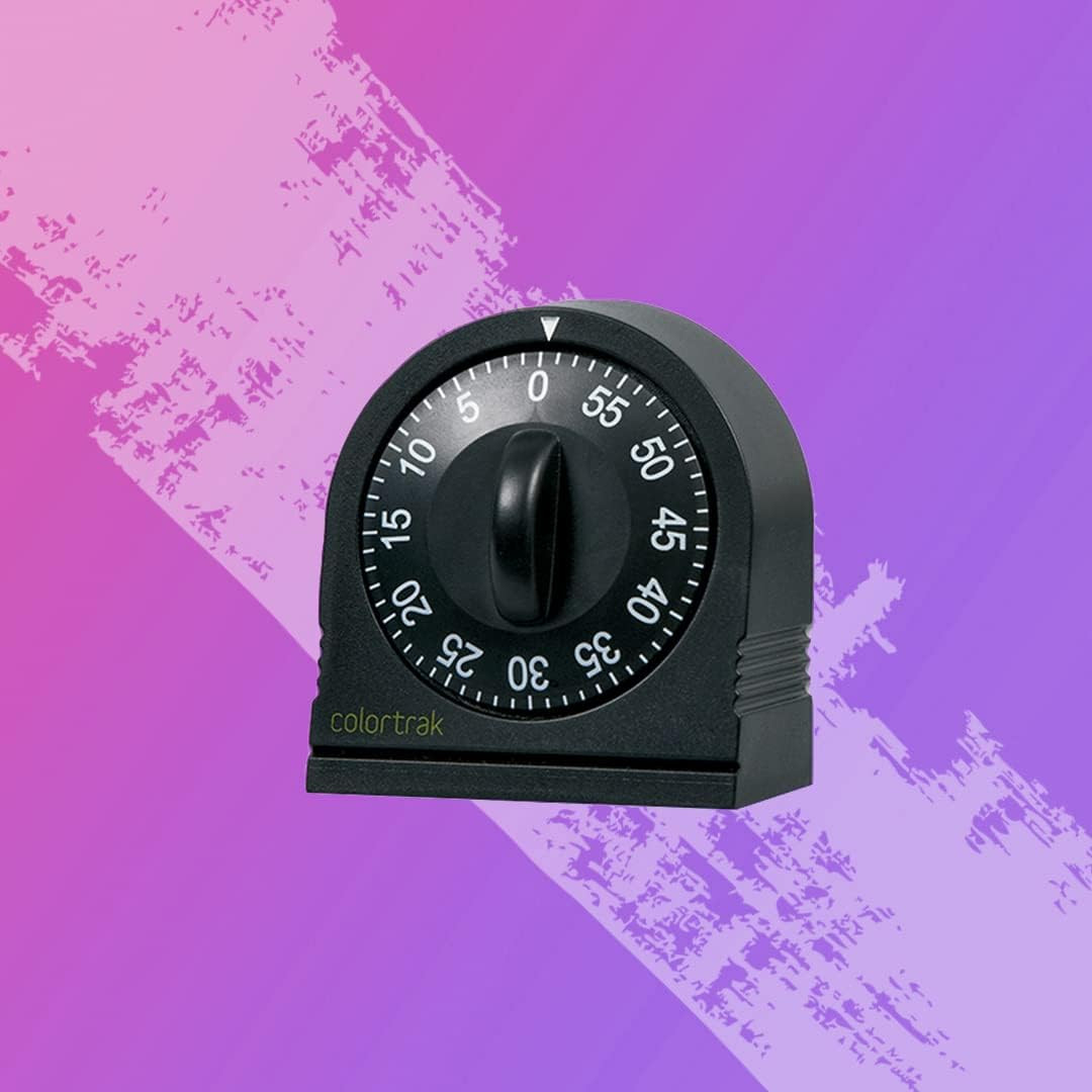 60 Minute Wind Up Timer, Visual Mechanical Timer, from 0 to 60 Minutes, for Kitc