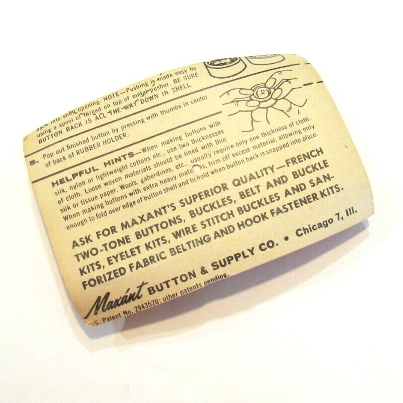 Create Your Own Covered Buttons Prims Maxant Miracle Wrinkle-Free Lot
