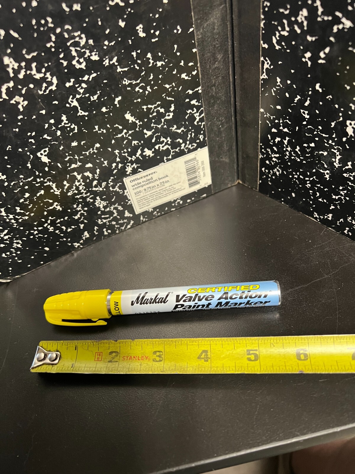 Markal #96881 (12/box) Valve Action Paint Marker - YELLOW