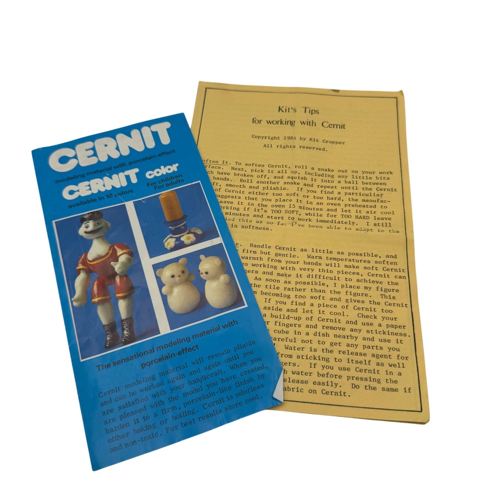 Cernit Porcelain Effect Modeling Material 10 Colors Sculpting Crafts brochure
