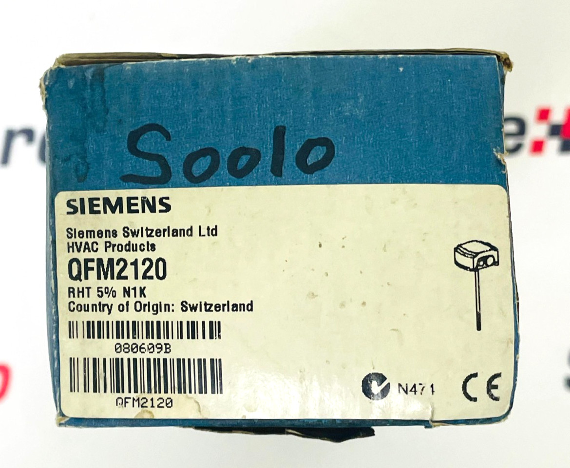 SIEMENS QFM2120 Duct Temperature & Humidity Sensor