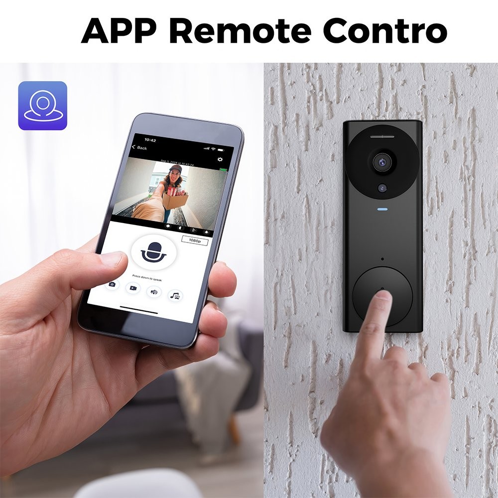 Smart WiFi Video Doorbell Wireless Door Bell Phone Ring Intercom Security Camera