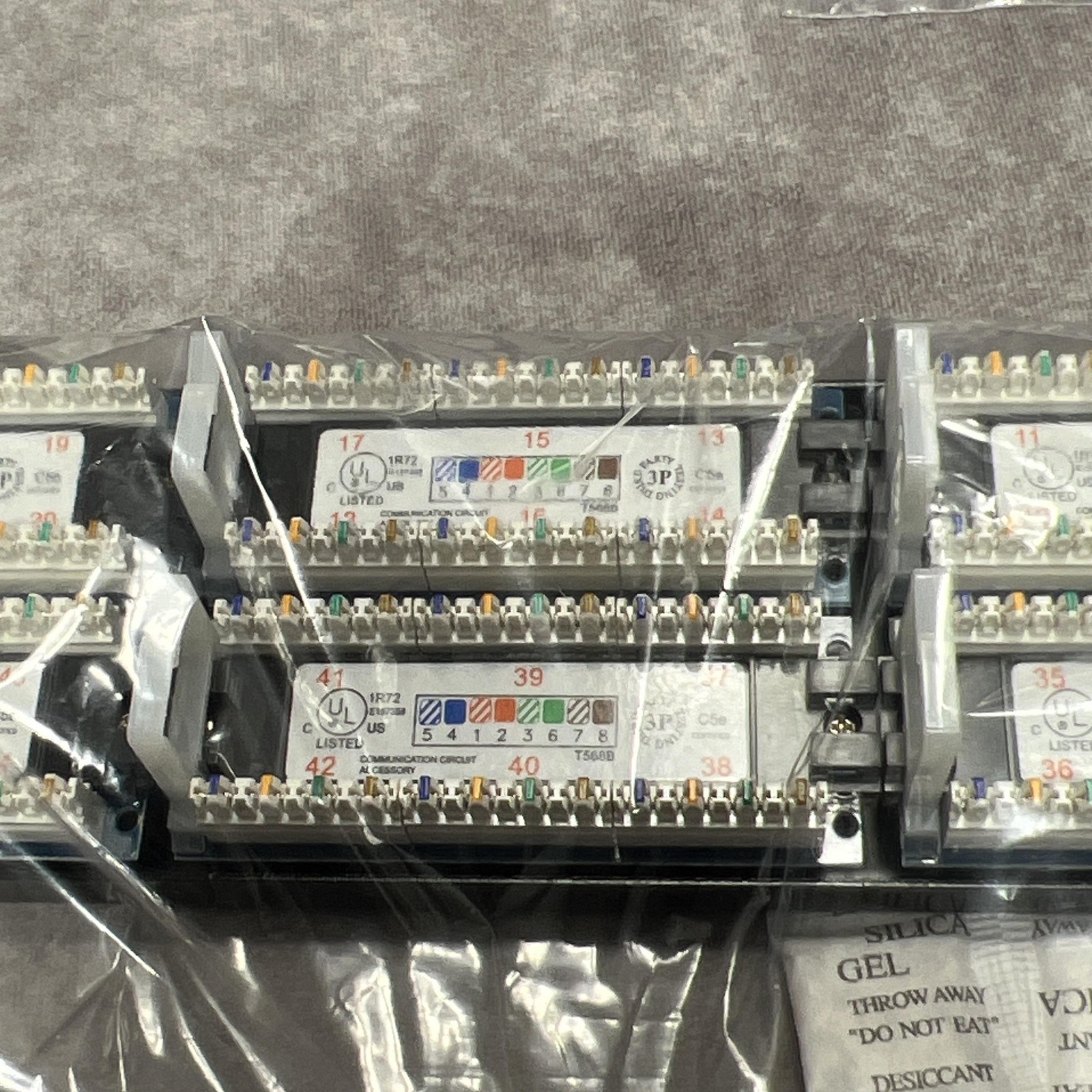ComCables Cat 5E Patch Panel 48 Port PP-C5E-48 2U Rack Mount Black RJ45