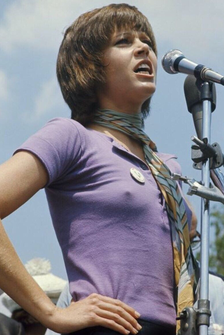 Vietnam  War  Photos --  Jane Fonda Speaks at Anti-Vietnam War Rally - 1970