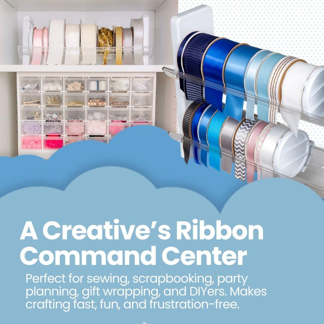 ArtBin Ribbon Storage Rack | Spool Holder | Ideal (Pack of 1), White