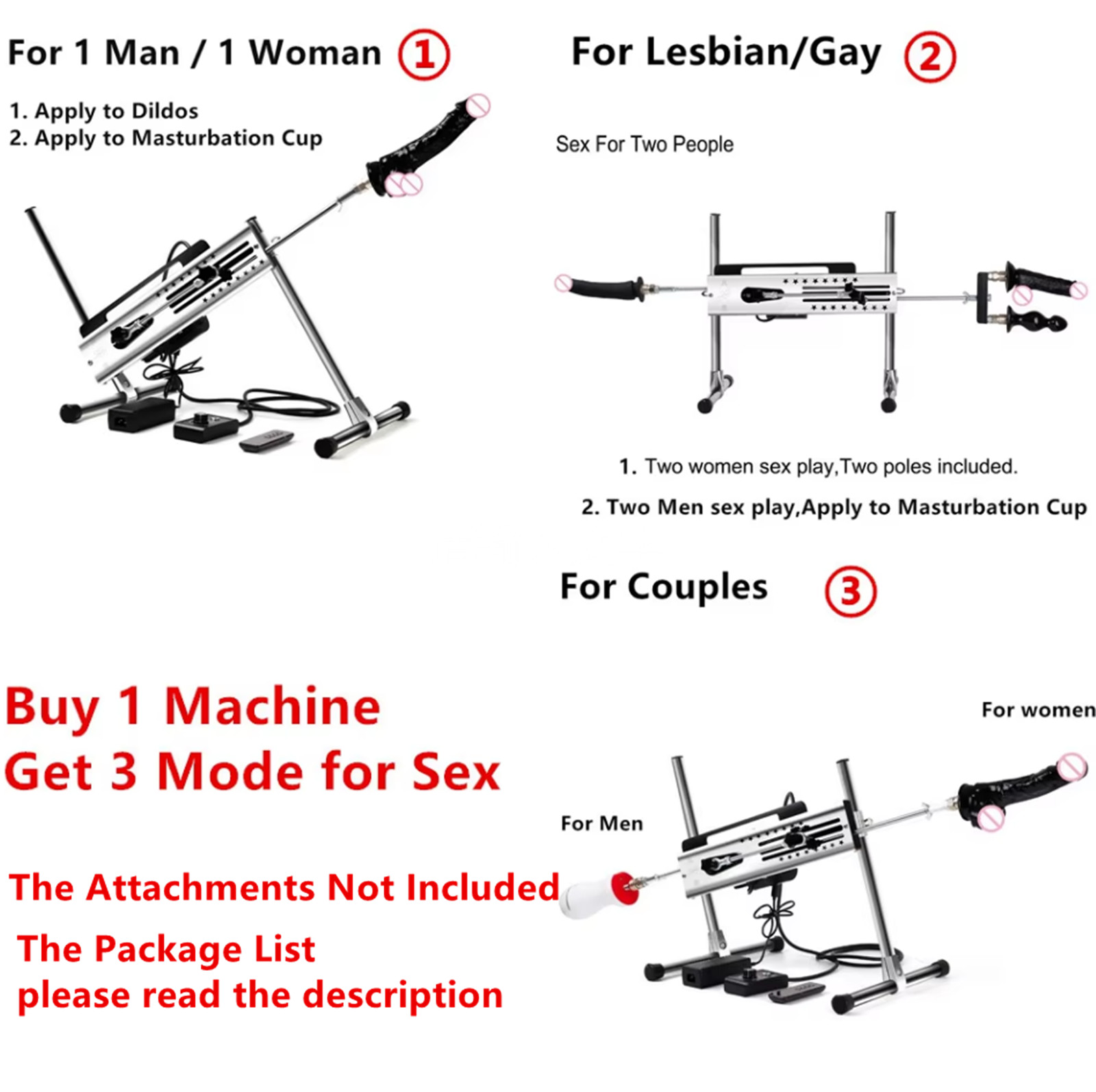 Stroke 5.9" Sex Machine Use of Both Ends Dual Remote Control Angle Adjustable