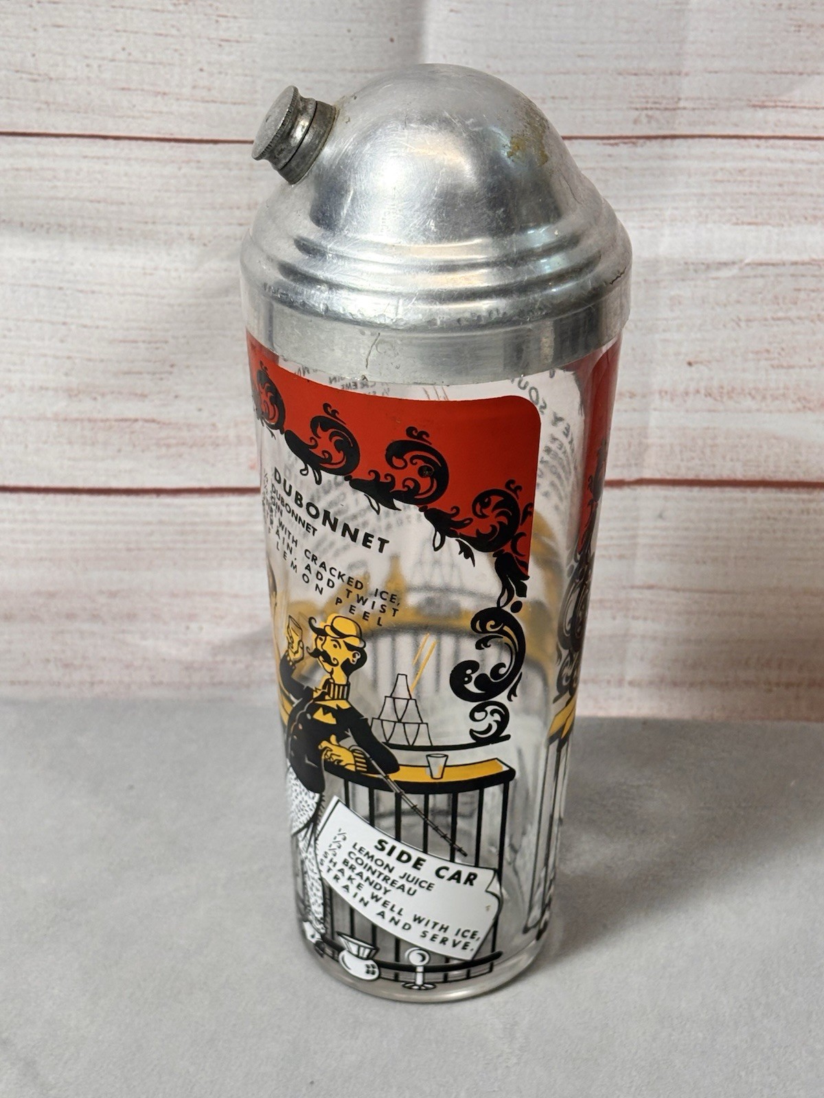 Hazel Atlas Ragtime Cocktail Shaker Glass MCM Display Only READ MORE