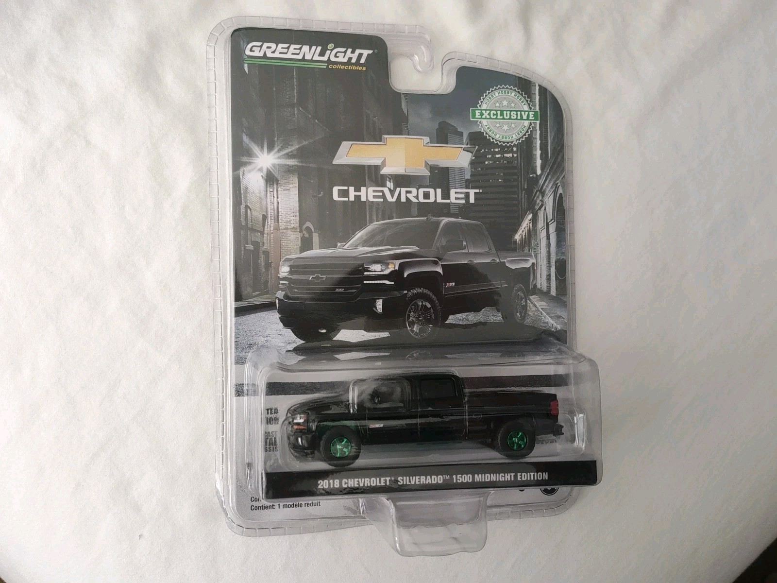2018 Chevrolet Silverado 1500 Midnight Edition Greenlight 29941 Chase Car 1/64