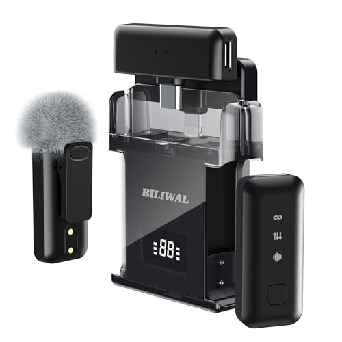 Wireless Lavalier Microphone for iPhone/Android/Laptop with Magnetic Wind