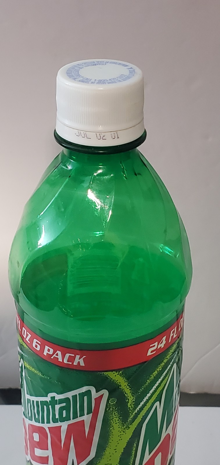 2001 Mountain Dew 24oz Bottle Empty Great Shape
