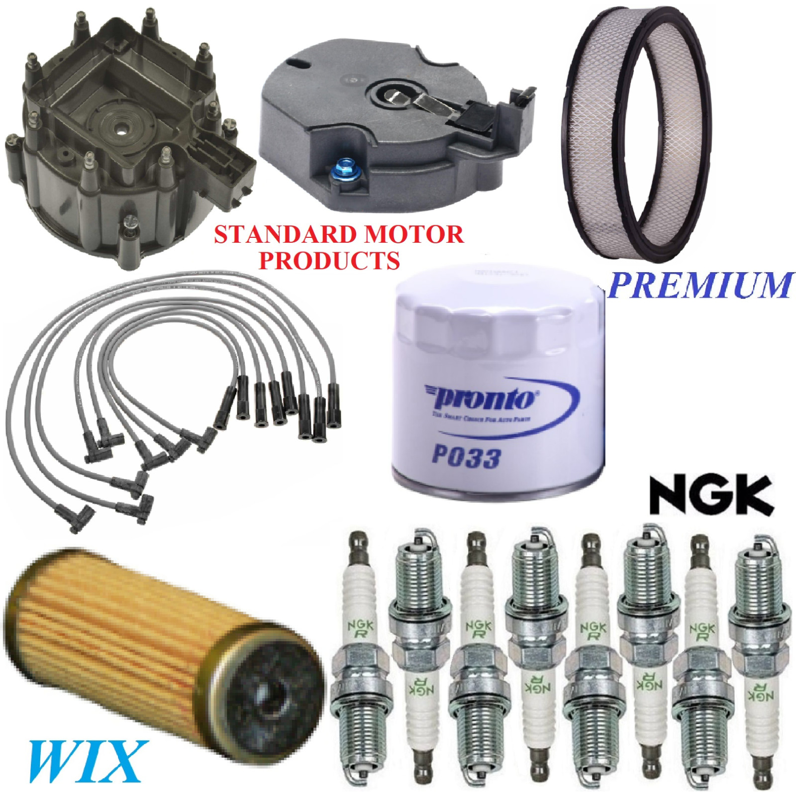 Tune Up Kit Filters Cap Rotor Wire Spark Plugs For OLDSMOBILE 98 V8 6.6L 1977