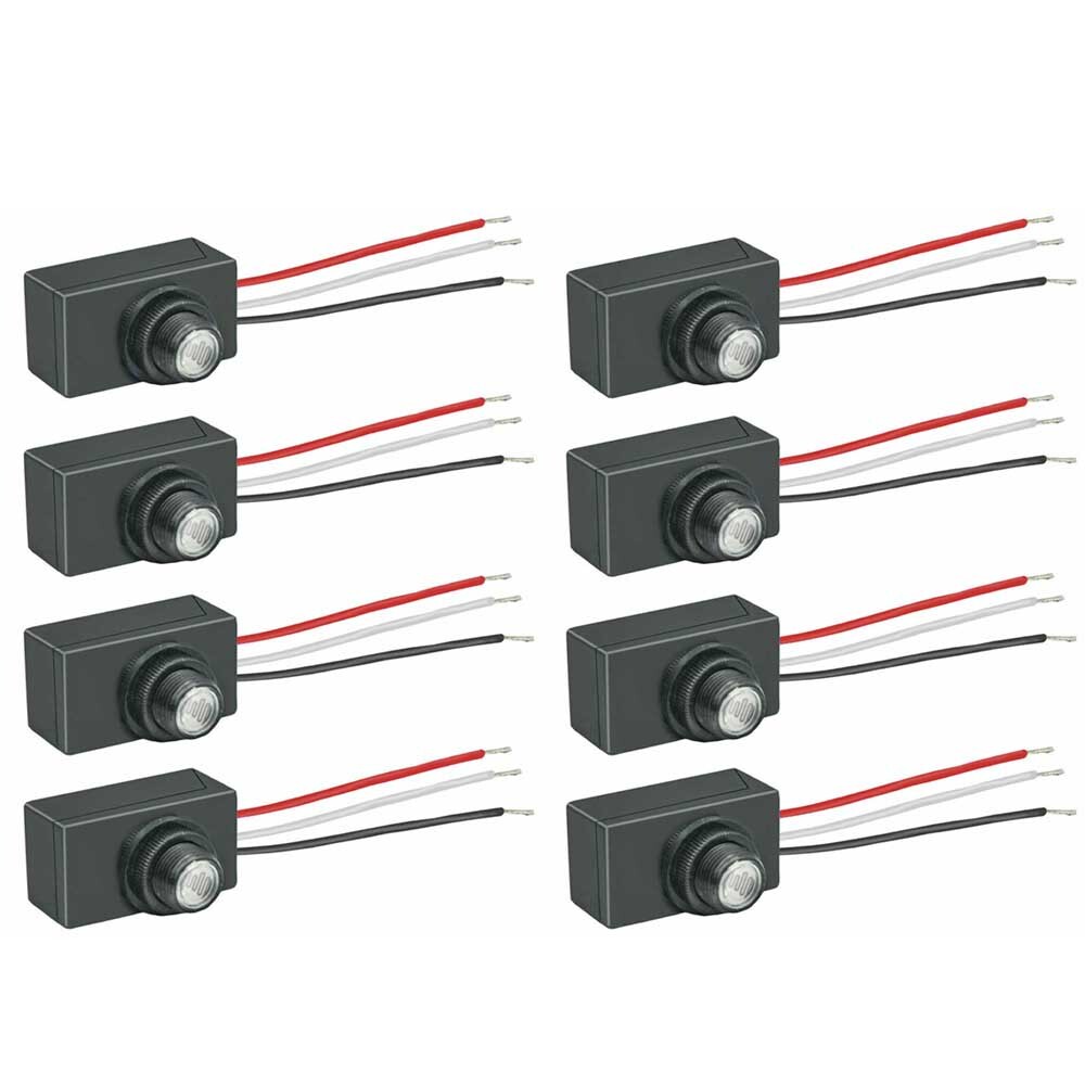 8PCS LED Dusk To Dawn Outdoor 120-277V Photo Cell Light Control Photocell Sensor