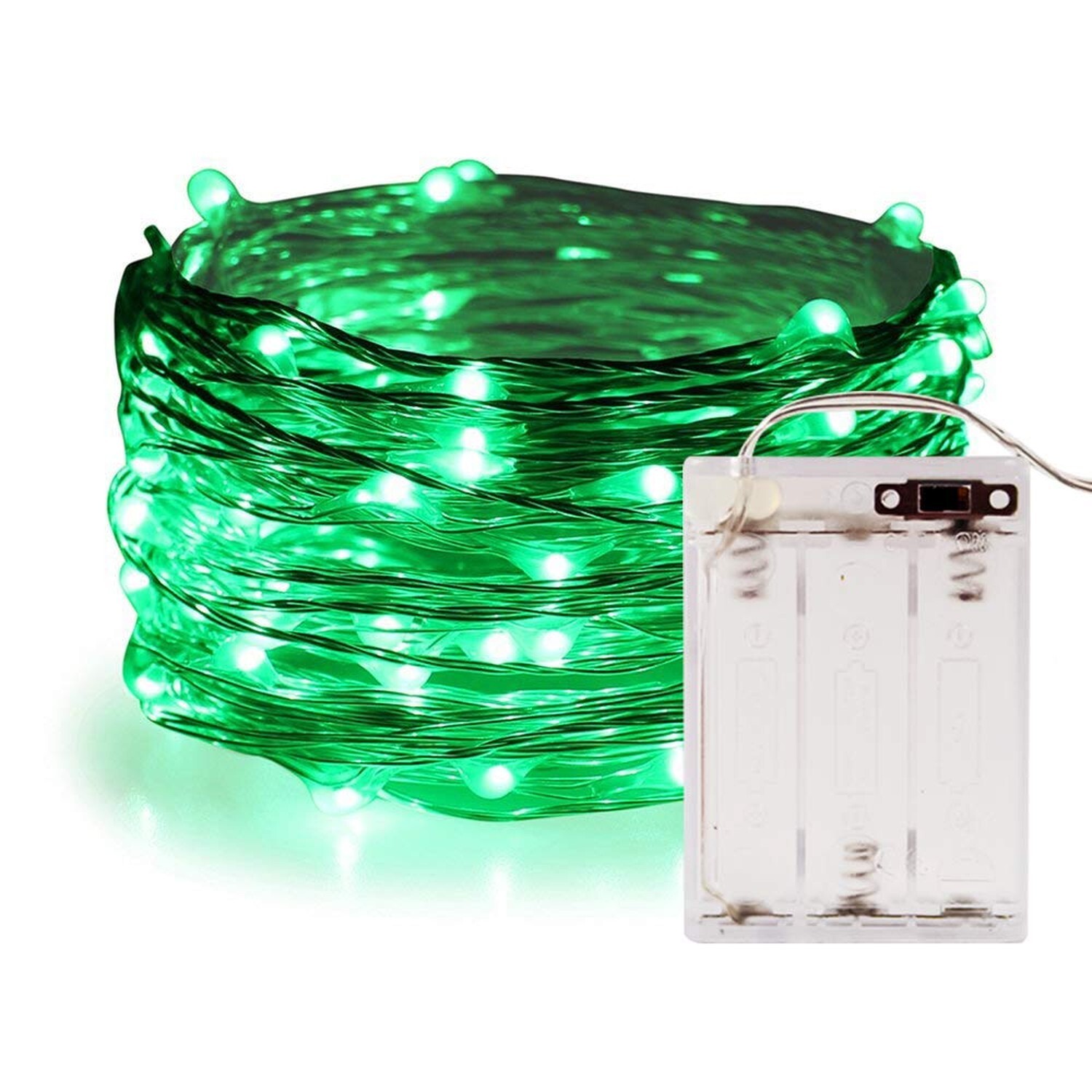 ANJAYLIA Green Fairy Lights, 16.5Ft/5M 50leds Led String Lights St. Patrick's...