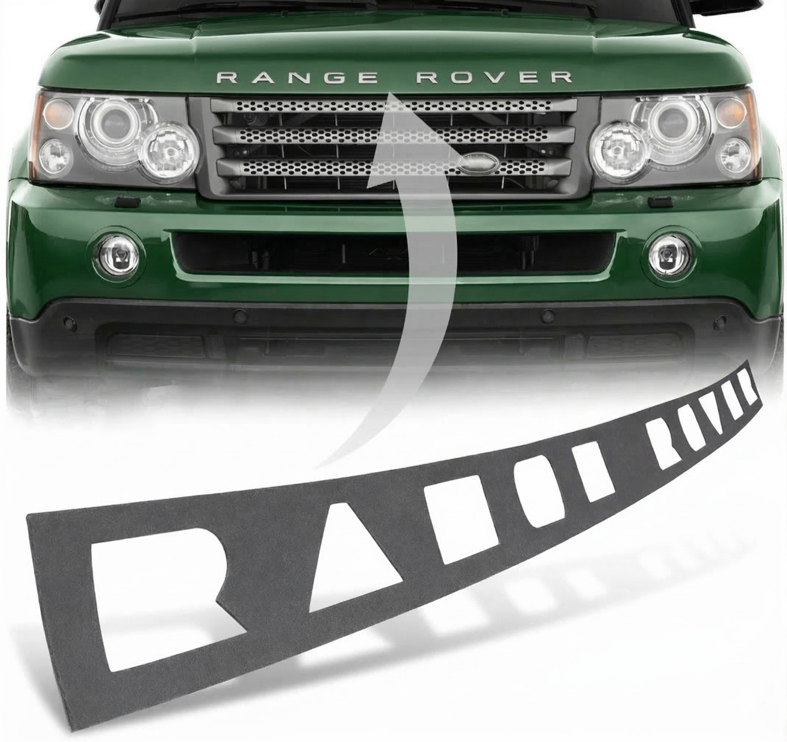 LAND ROVER RANGE ROVER SPORT L320 2005-13 FRONT LETTERING TEMPLATE TMP320-FRONT