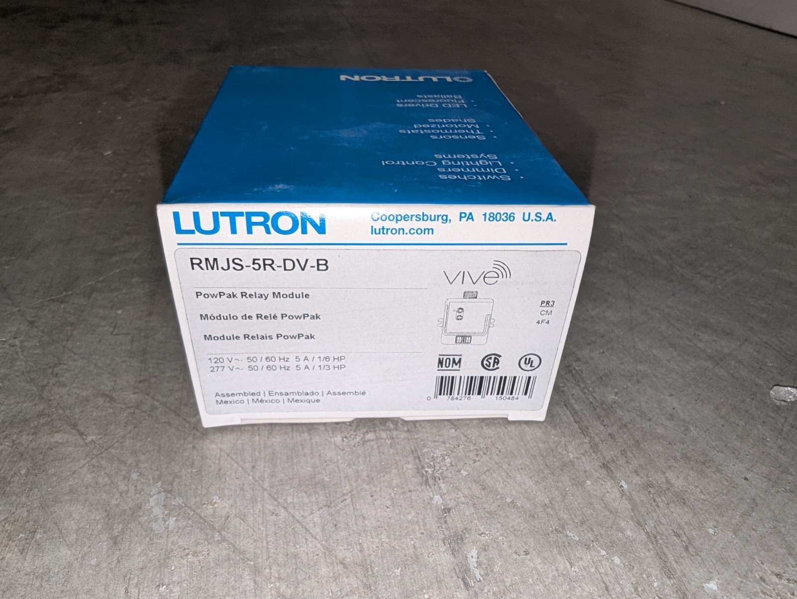 Lutron RMJS-5R-DV-B PowPak Relay Module | Vive PowPak