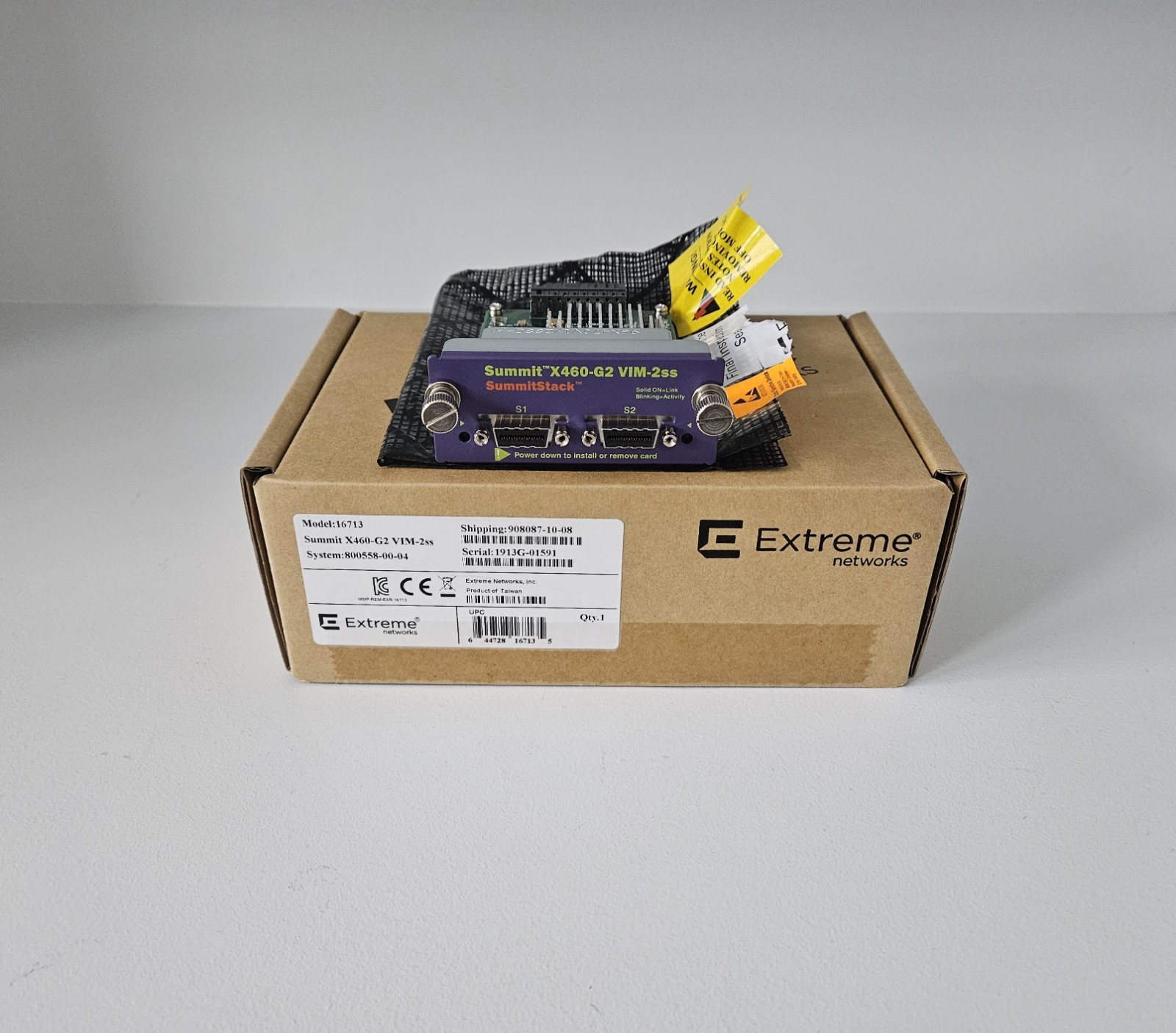 *NEW* Extreme Networks Summit X460-G2 VIM-2ss SummitStack Interface Module 16713