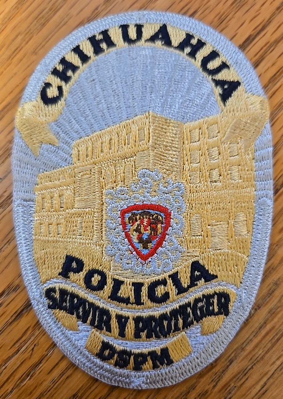 CHIHUAHUA MEXICO small POLICIA POLICE PATCH