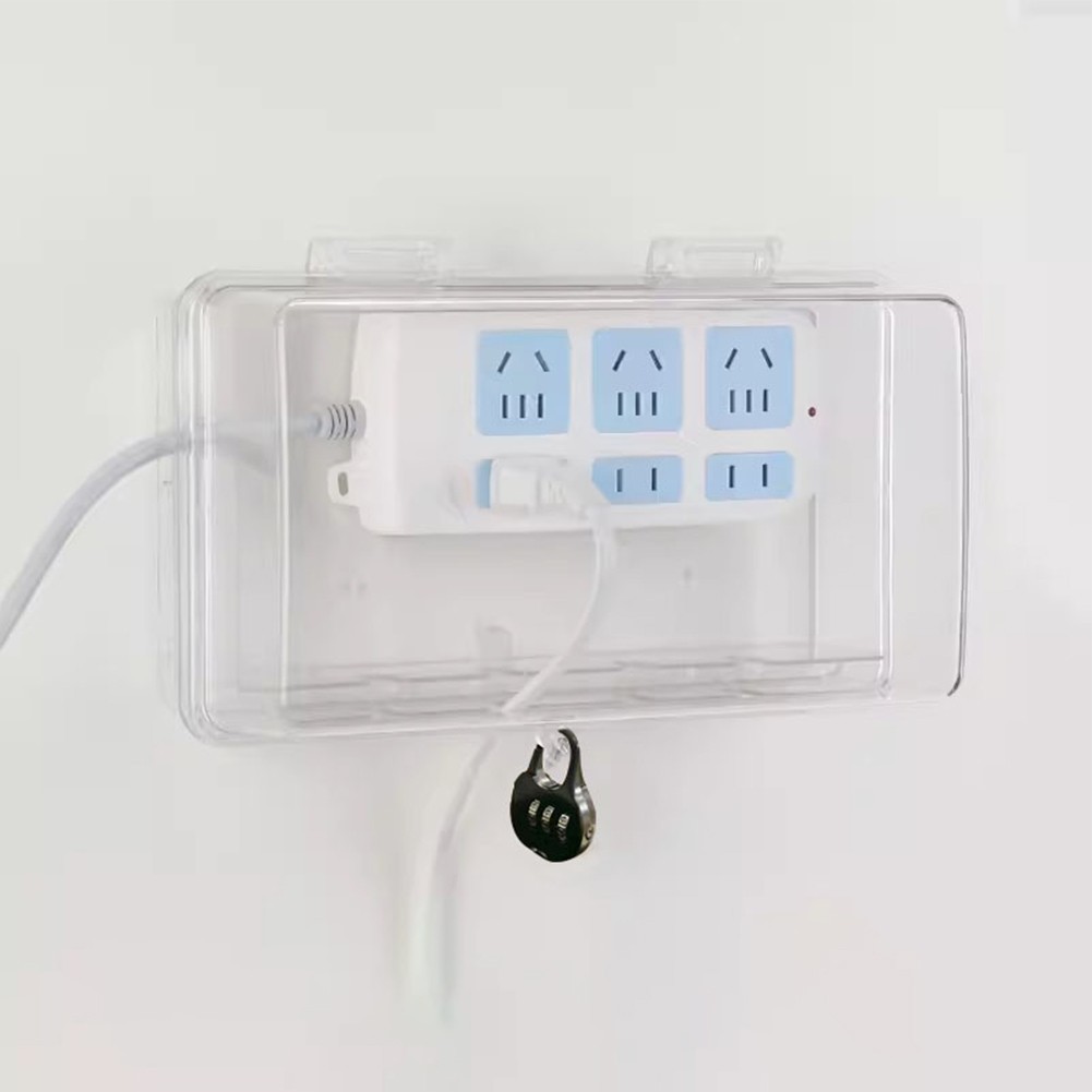 Rainproof Extension Box Large Lockable Outdoor Electrical Extension Cord