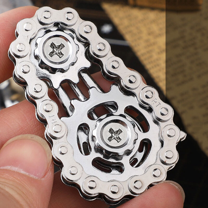 Chain Gear Stainless Steel Fidget Spinner Metal Hand Spinner EDC Fidget Toys
