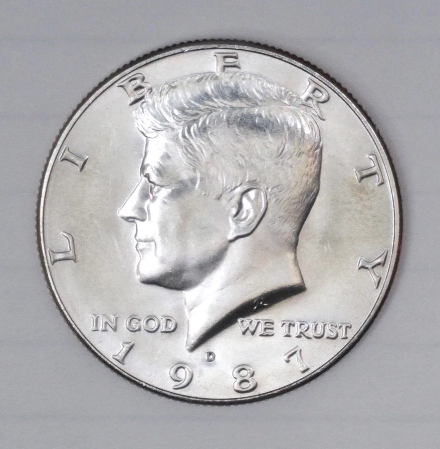 1987 D KENNEDY HALF DOLLAR KEY DATE NIFC UNCIRCULATED COIN FROM US MINT SET
