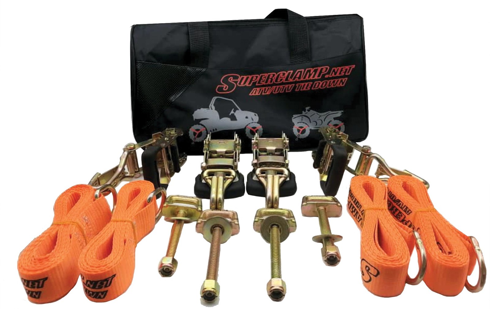 Superclamp ATV/UTV Strap Kit with Deck Hooks and Storage Bag 9000 ATV TIE DOWN