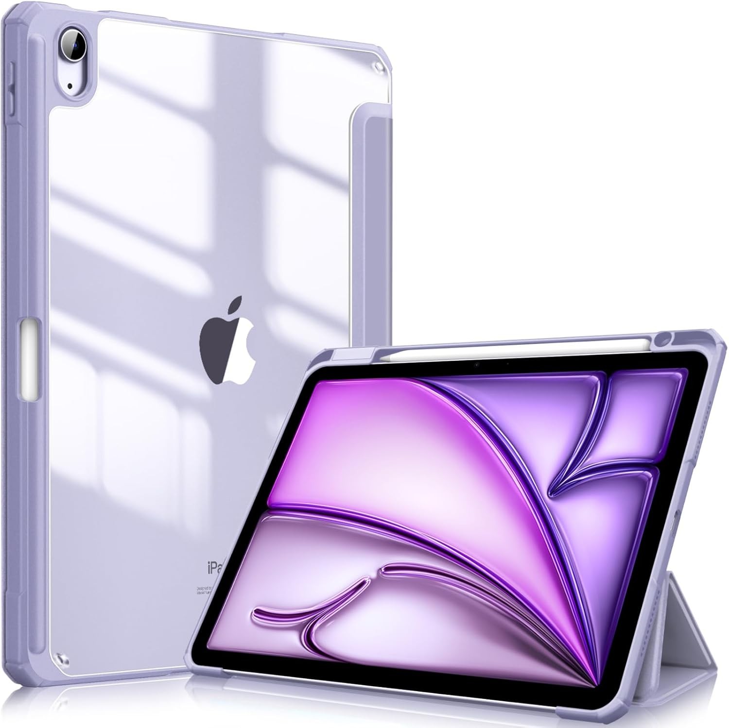 Hybrid Slim Case for iPad Air 5th/4th Gen (2022/2020) 10.9 Inch Clear Back Shell