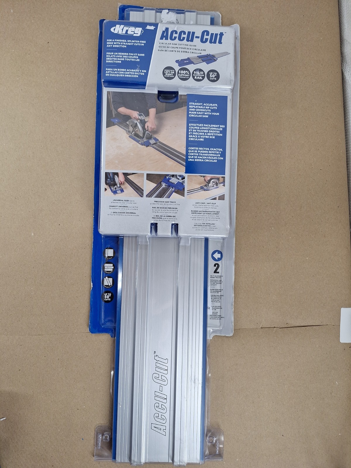 Kreg Accu-Cut KMA2700 Circular Saw Track Guide System 50" New Unused Made In USA