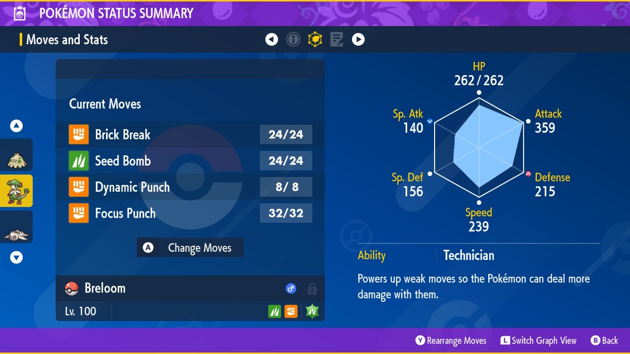 Pokemon Scarlet and Violet PSV - Shiny 6IV Breloom