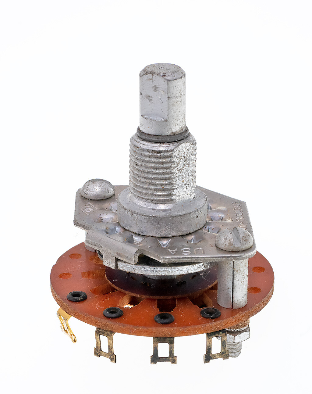 CENTRALAB 007-7931813 1-POL 3-POS Rotary Switch 1/4" Shaft, NOS