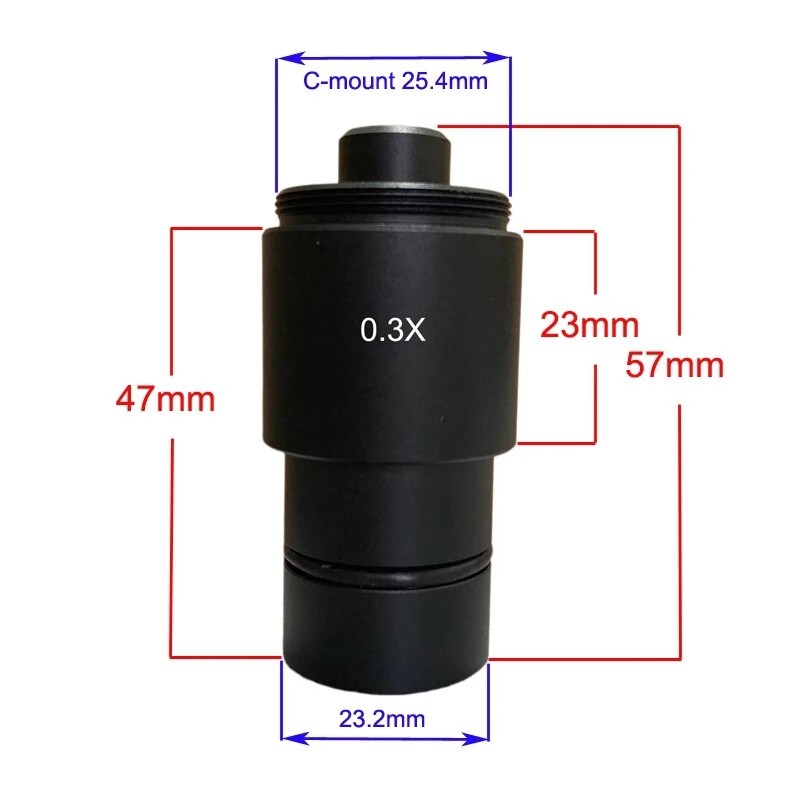 0.3X Microscope Camera Adapter Lens for Biological Stereo Microscope CCD Camera