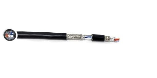 RS-485 Shielded Cable - Equal to Belden 9842, Str TC, PE Ins, 24AWG 2Pr 100ft