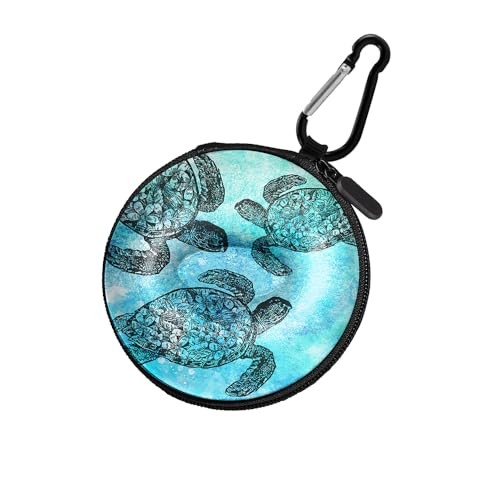 Single Watch Travel Case, Portable Watch Storage Box with Ocean Sea Turtles