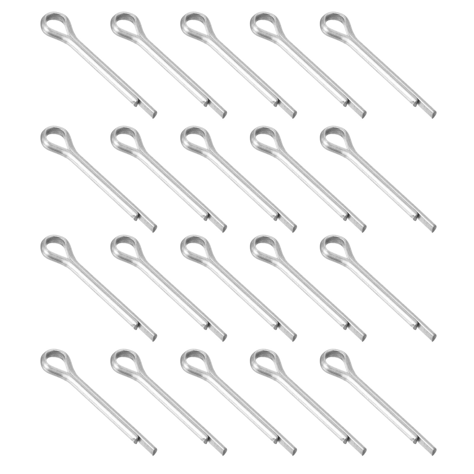 100Pcs 2.5mmx20mm Zinc-Plated Carbon Steel Cotter Pin Split Pin, White