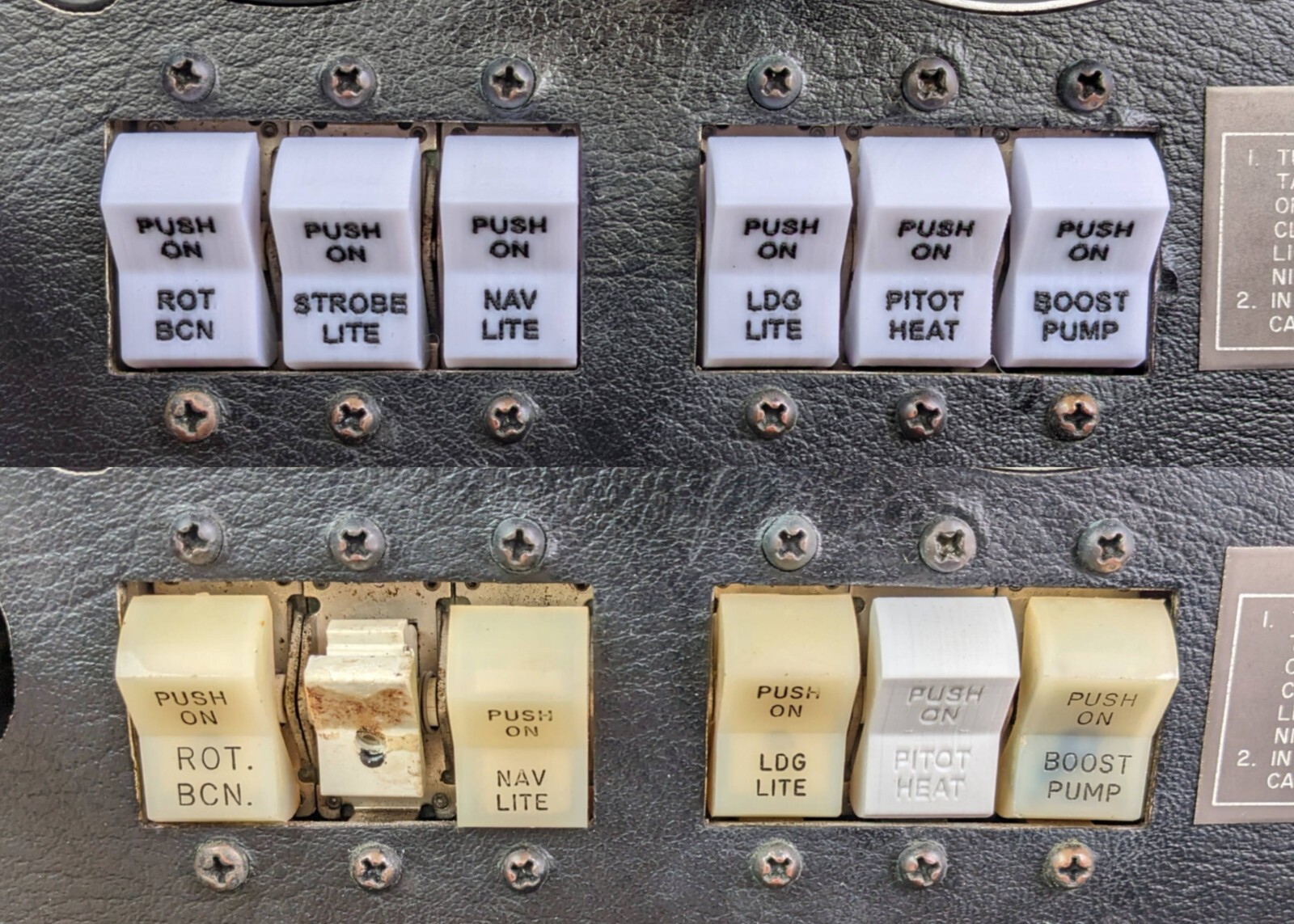 Pitot Heat Mooney Klixon Switch Cover