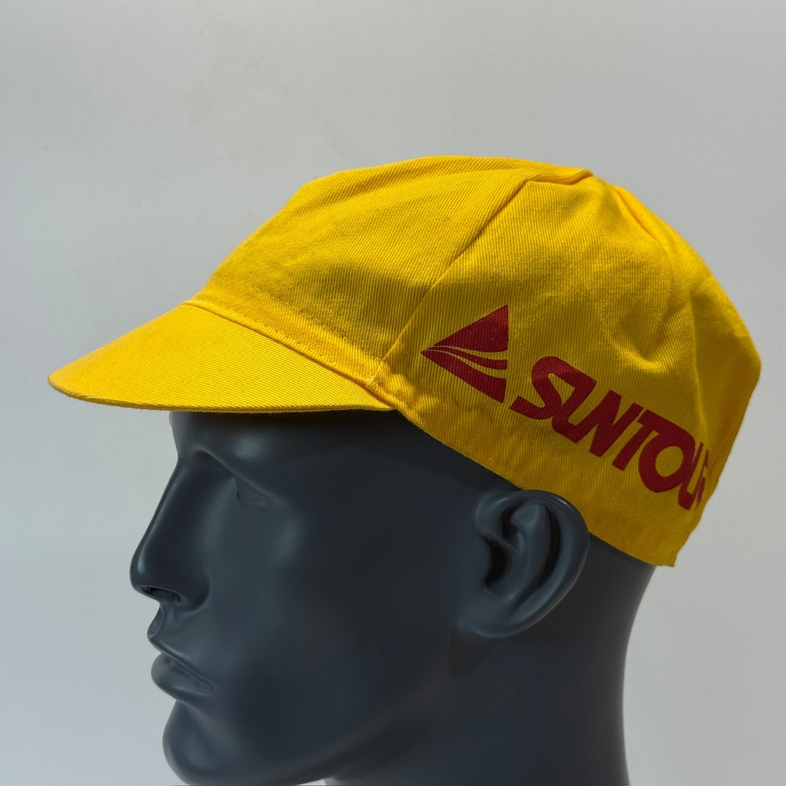 Vintage Suntour Cycling Hat Cap Yellow Bicycle Race Italy