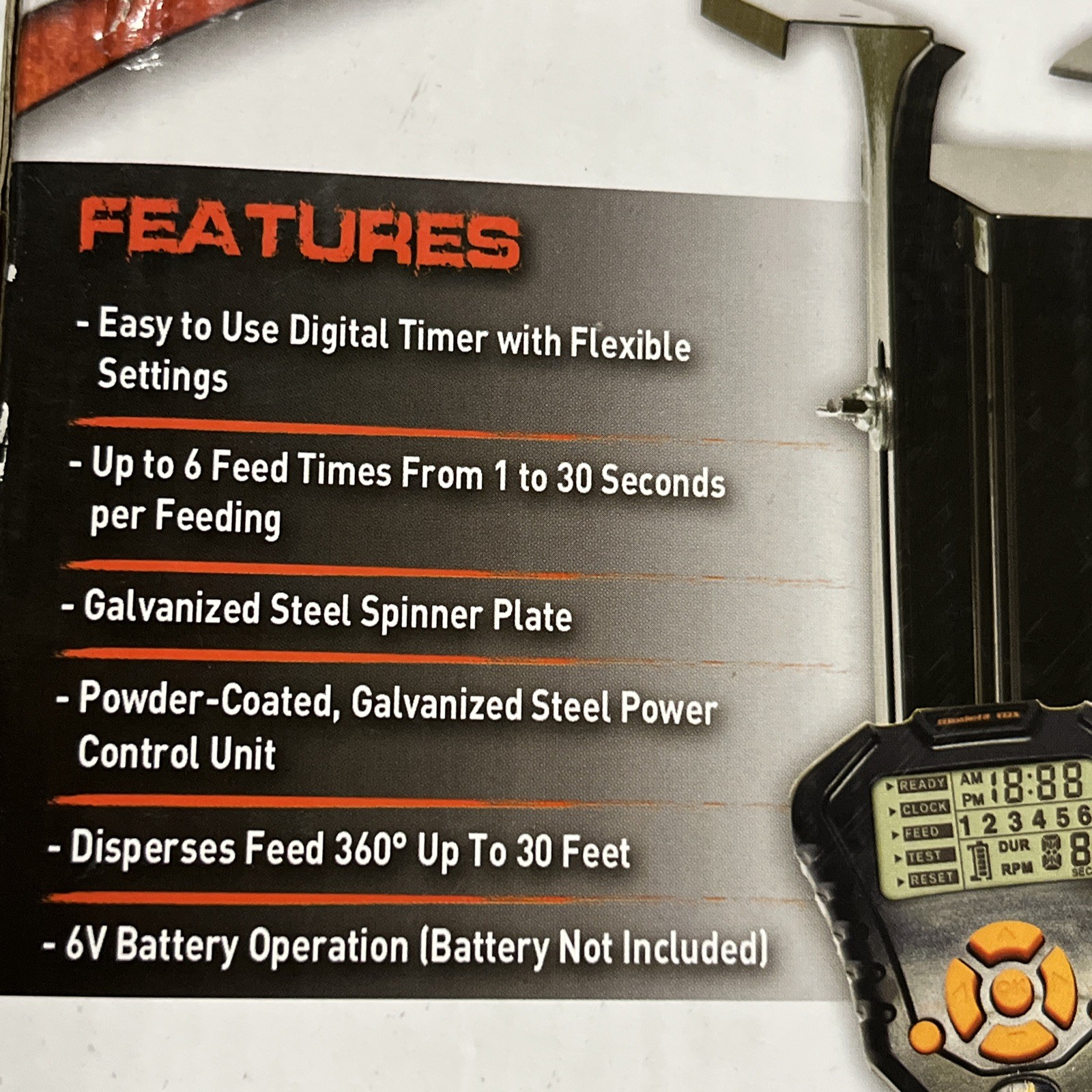 Wildgame Innovations Hanging Deer Feeder 6Volt Digital Power Control Unit LCD