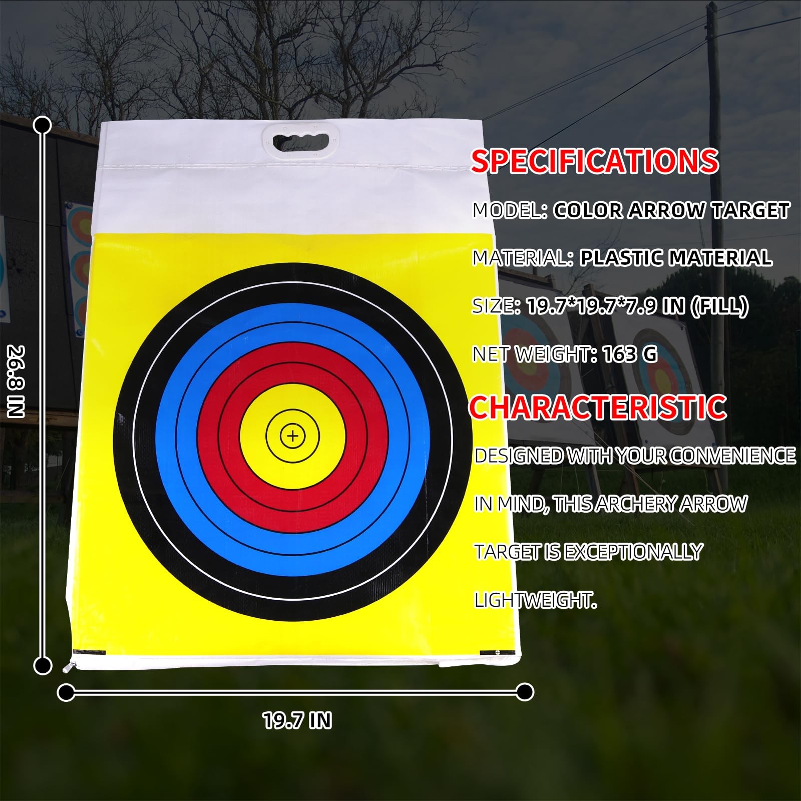 Archery Target Bag Weatherproof Outdoor Range Field Point Backyard Shooting P...