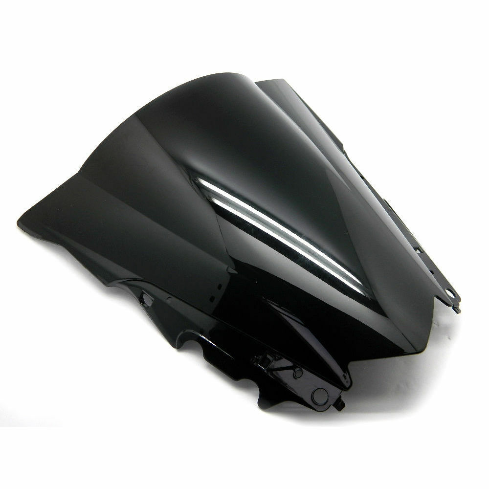 Black Double Bubble Windscreen Windshield ABS For Yamaha YZF R3 R25 2015-2018