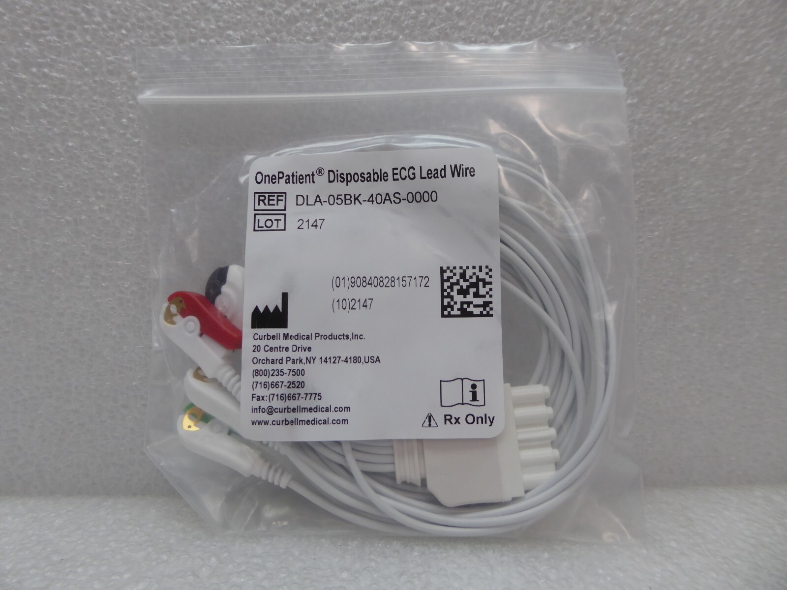 Curbell Disposable ECG Leadwire: DLA-05BK-40AS-0000