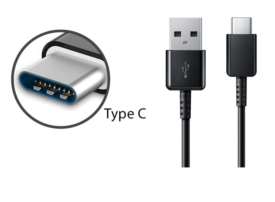 Samsung USB-C Data Charging Cable for Galaxy S9/S9+/Note 9/S8/S8+ - Black
