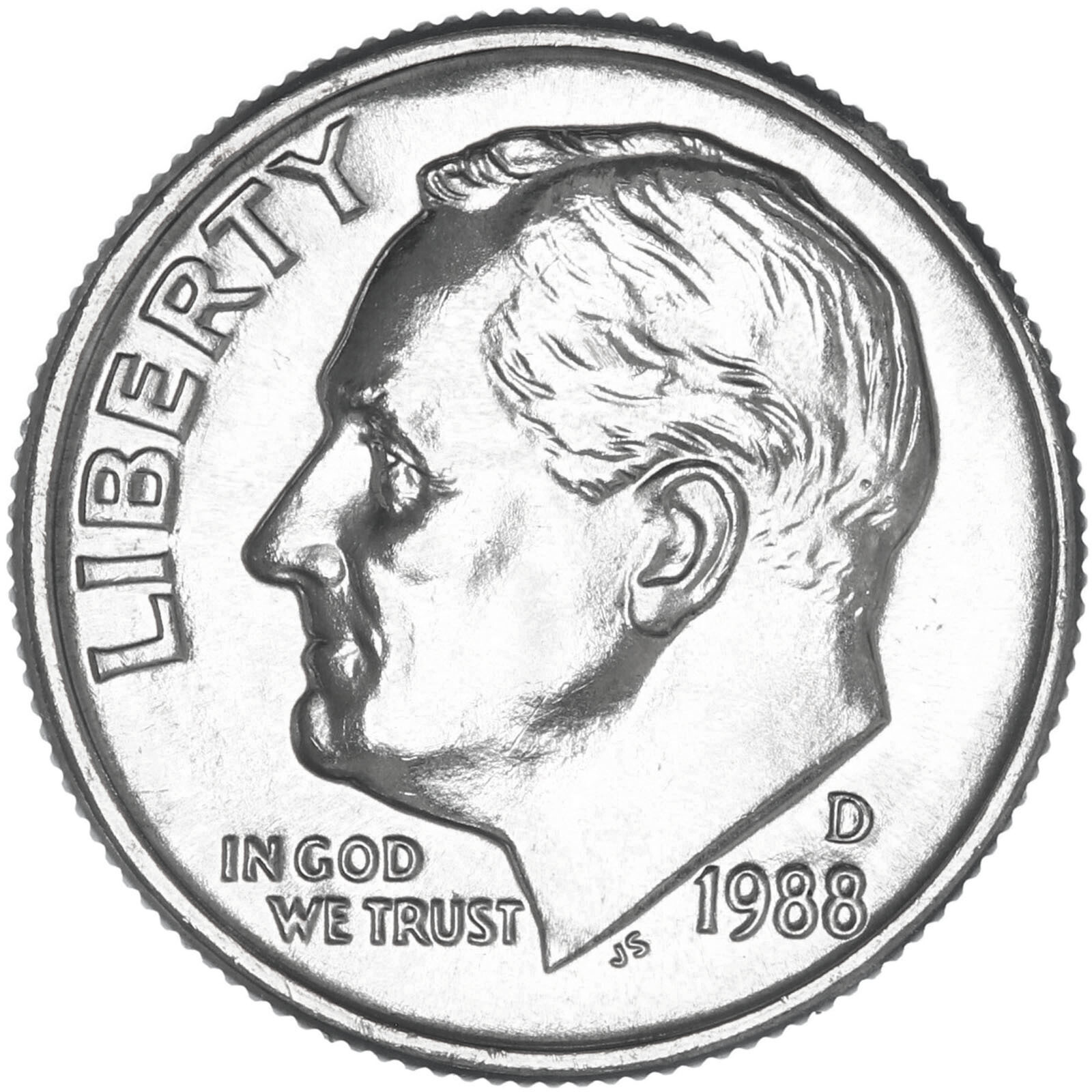 1988 D Roosevelt Dime Gem BU US Coin