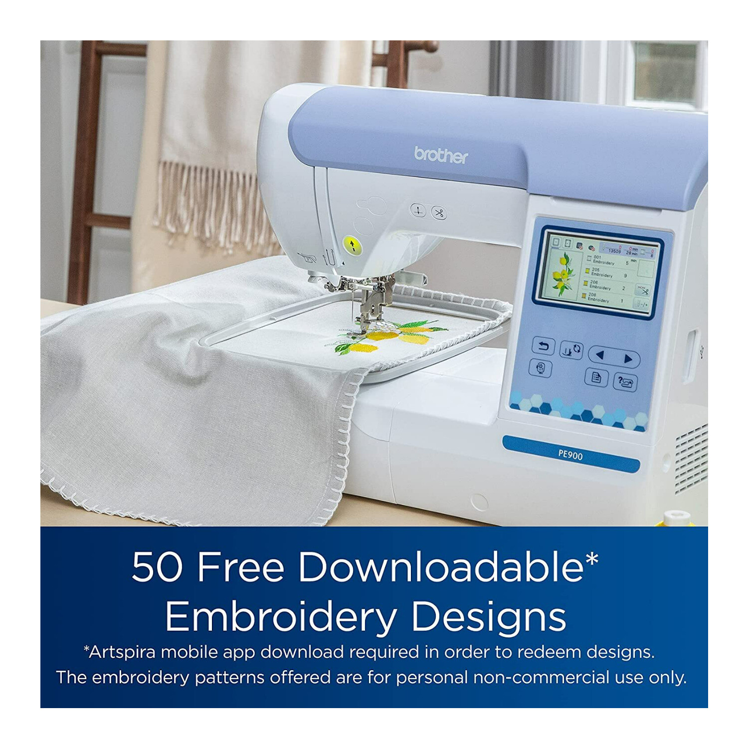 Brother Elite PE900 Large Embroidery Machine with Wireless LAN Bundle (5 Items)