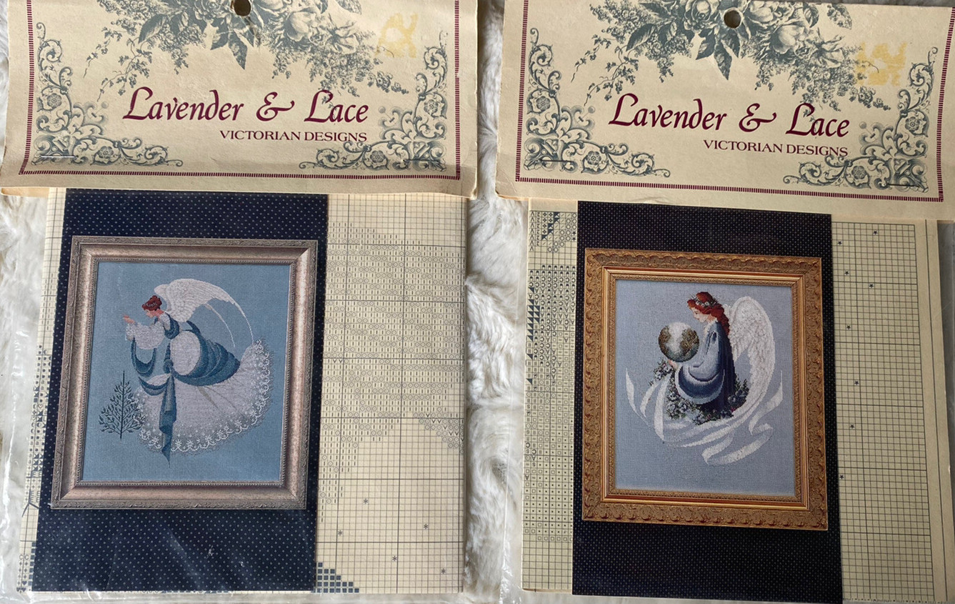 Lavender & Lace Victorian Design Earth & Ice Angels Cross Stitch Pattern NEW!