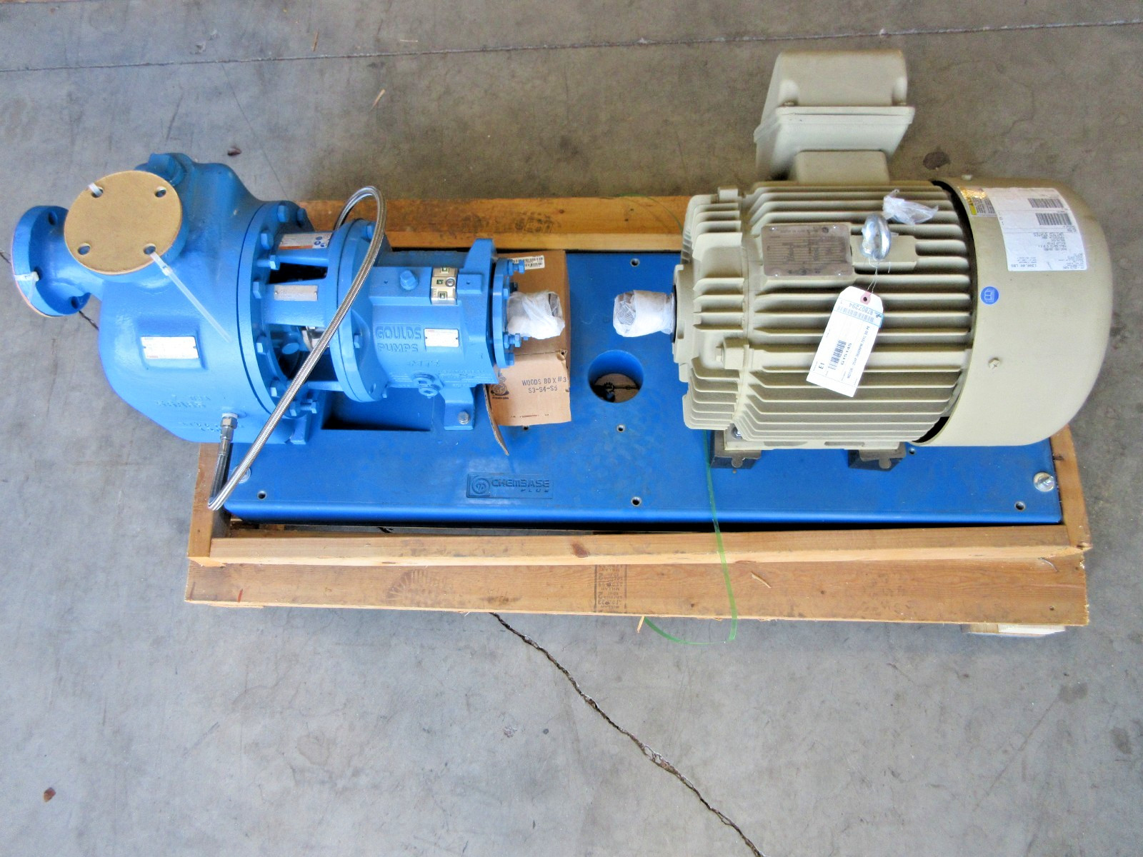 2X2X10 Goulds Pumps 3796 Alloy 20 with GE 5KS284STE115A 25 HP 230/460/3 New 2017