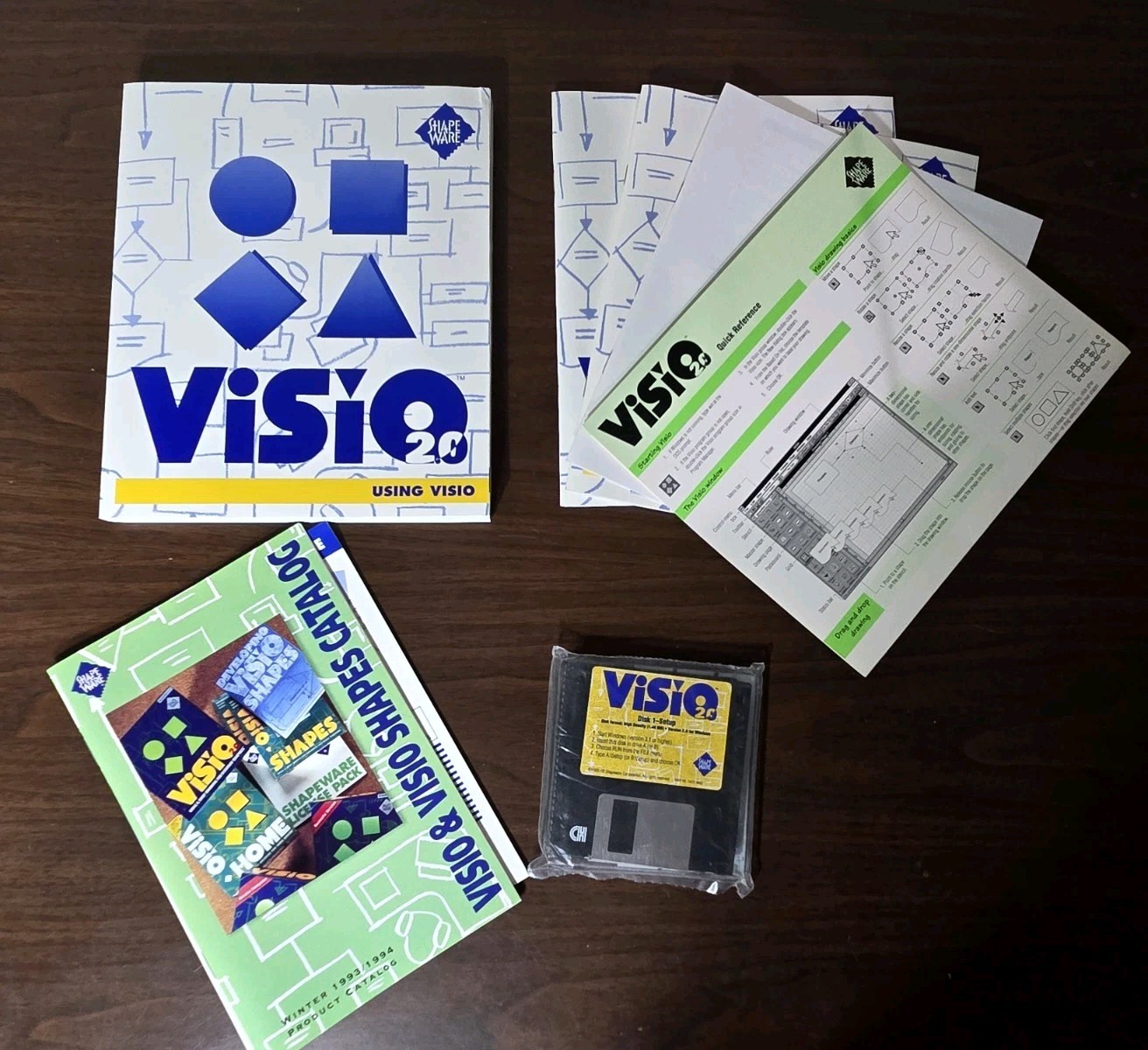 ShapeWare Visio 2.0 Drag & Drop Drawing For Everyday Graphics Windows 3.1
