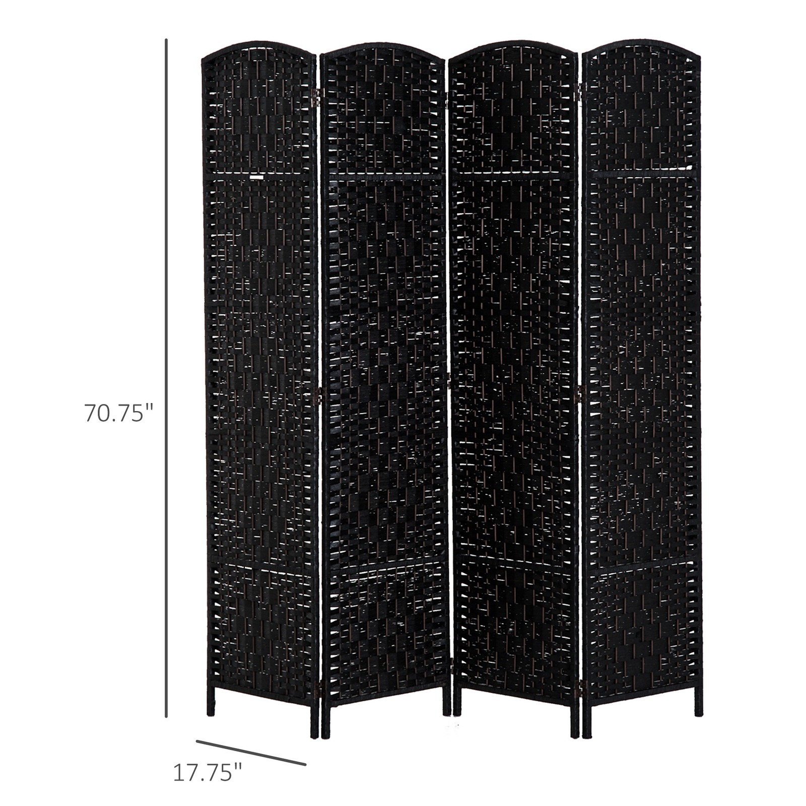 4 Panel Room Divider Folding 6ft Privacy Screen Portable Partition Wall Divider