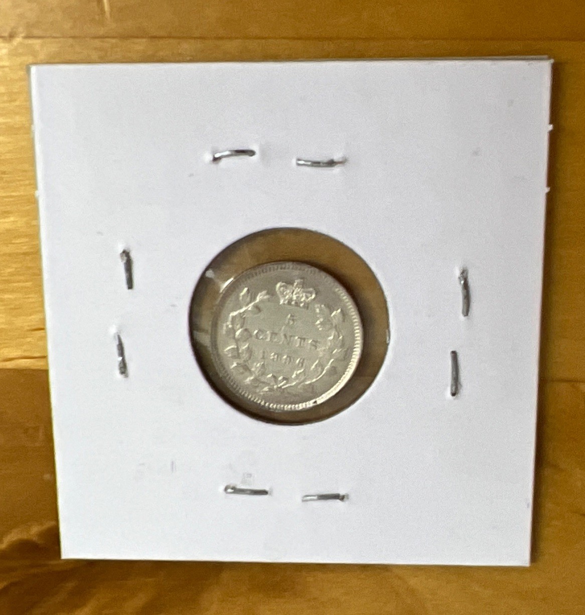 1896 Canada 5 Cents Silver Foreign Coin