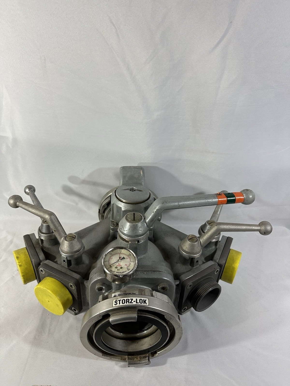 Harrington H400 5-Way LDH Manifold 125-5 5” Storz Fire Hose Valve w/Gauge